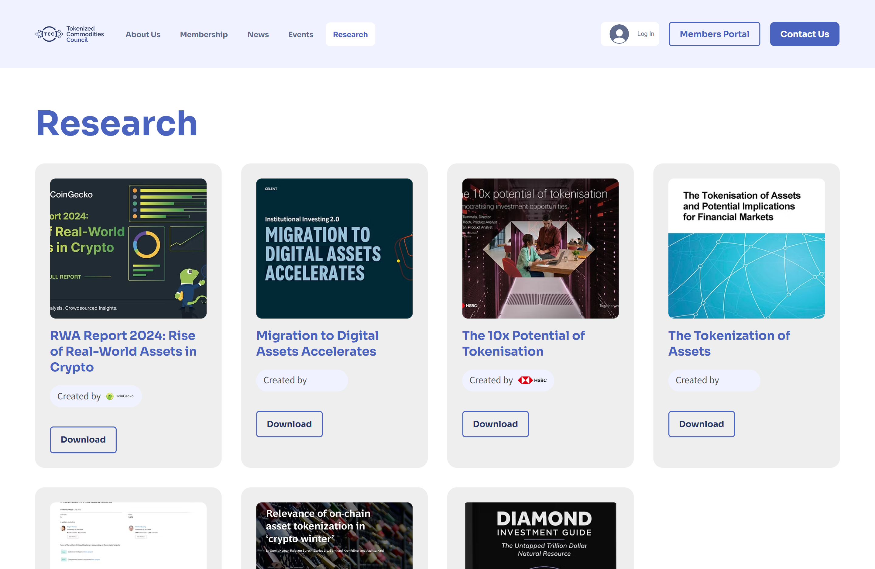 TCC Website — Research Page